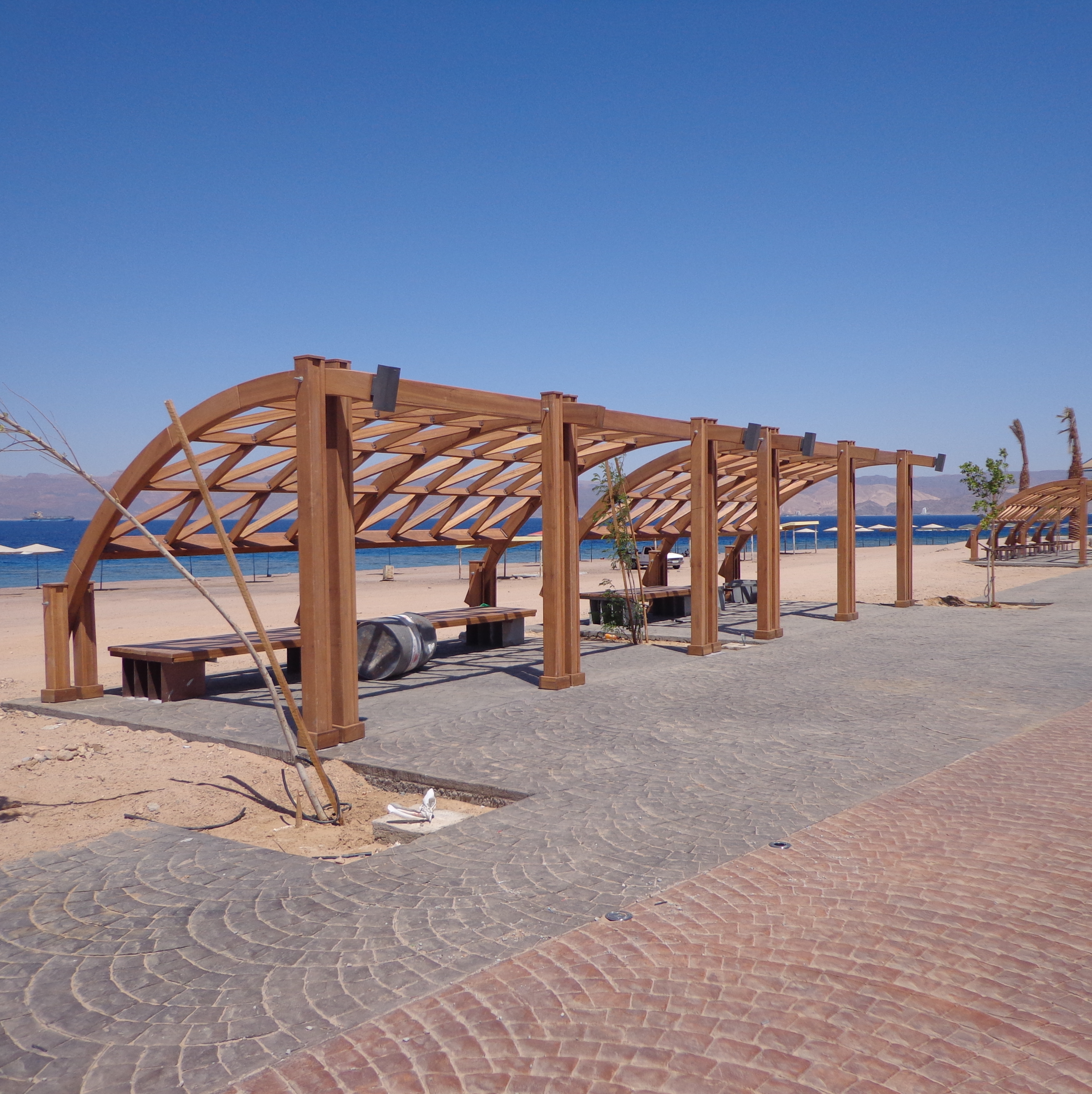 Construction Supervision of Public Sidewalks on the South Shore in Aqaba City .